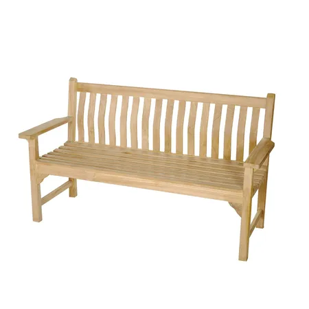 Bramblecrest Curved Back Flat Arm 3 Seat Bench - image 3