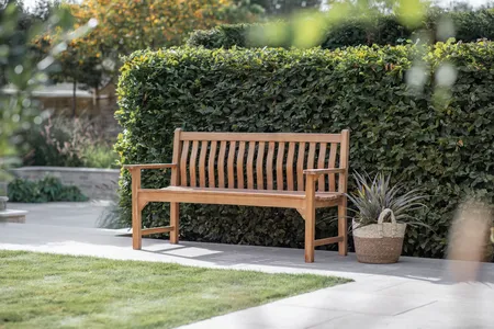 Bramblecrest Curved Back Flat Arm 3 Seat Bench - image 1