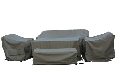 Bramblecrest Rattan 3 Seater Sofa, 2 Sofa Chairs & Dual Height Table Set Covers