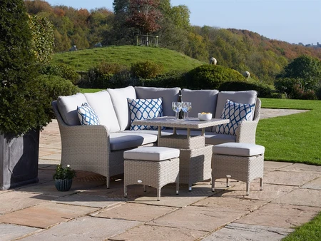 Bramblecrest Tetbury Mini Sofa with Adjustable Tree-Free Table & 2 Stools - Nutmeg - image 2