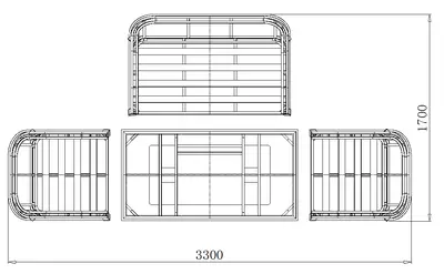 Chillington 4-Seat Lounge Set Adjustable Table - (Anthracite) - image 7