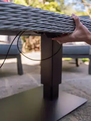 Chillington 4-Seat Lounge Set Adjustable Table - (Anthracite) - image 13