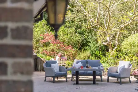 Chillington 4-Seat Lounge Set Adjustable Table - (Anthracite) - image 2