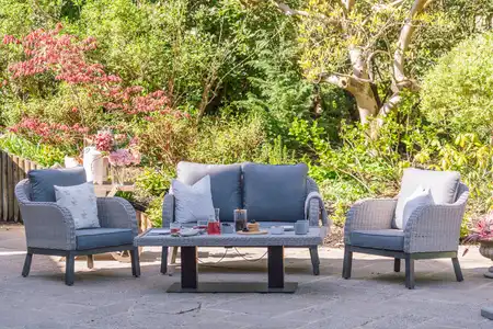 Chillington 4-Seat Lounge Set Adjustable Table - (Anthracite) - image 10