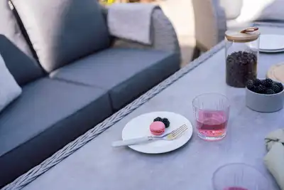 Chillington 4-Seat Lounge Set Adjustable Table - (Anthracite) - image 12