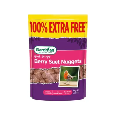 Gardman Berry Suet Nuggets 500g + 100% Extra Free