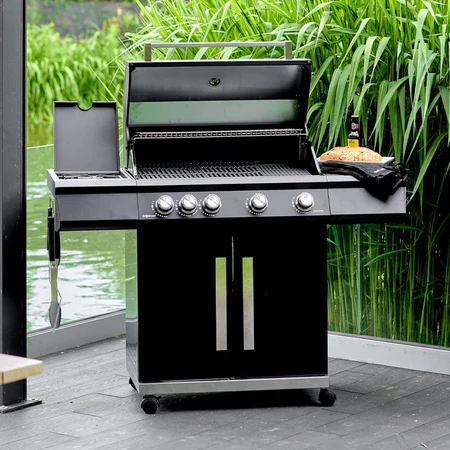 Grillstream Stealth 4 Burner with Side Burner - Matt Black - image 1