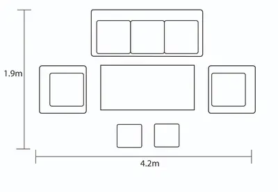 Hartman Eden 3 Seat Lounge Set - Moss-Juniper Rope-Acacia Wood - image 5