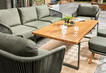 Hartman Eden 3 Seat Lounge Set - Moss-Juniper Rope-Acacia Wood - image 2