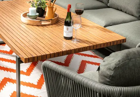 Hartman Eden Rectangular Corner Sofa Set - Moss-Juniper Rope-Acacia Wood - image 5