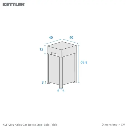 Kettler Kalos Gas Bottle Stool/Side Table - image 2