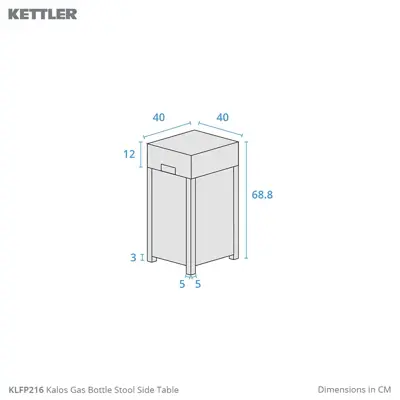 Kettler Kalos Gas Bottle Stool/Side Table - image 2