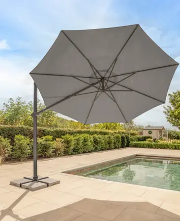 Kettler Orion 3m Cantilever Parasol Grey/Slate - image 1
