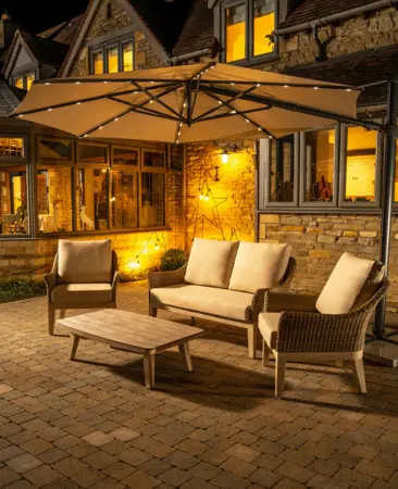 Kettler Orion 3m Cantilever Parasol Grey/Slate - image 2