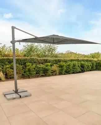 Kettler Orion 3x3 Cantilever Parasol Grey/Taupe